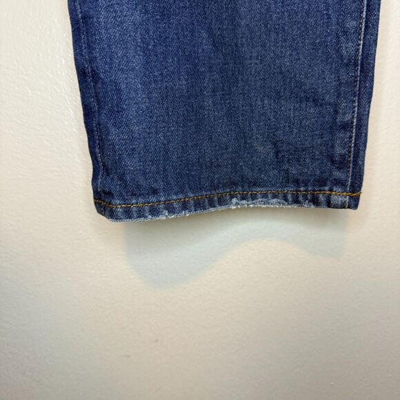 Madewell Hemp Cotton Blend Baggy Straight Jeans Dark Wash Slouchy Denim Size 24 - Picture 13 of 15